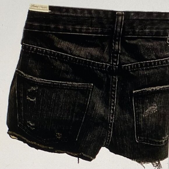 LOVERS + FRIENDS BLACK SUT OFF DENIM SHORTS - Picture 4 of 5